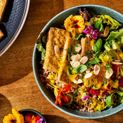 Crispy Tofu Bowl with Orange-Tahini Dressing – HexClad Cookware Canada