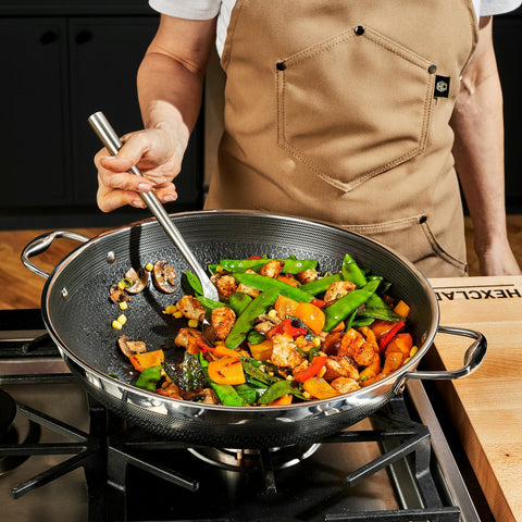 Couvercle De Wok Avec Fenêtre Transparente - Acier Inoxydable 38 Cm - Anti-Éclaboussures Et Conservation De La Chaleur