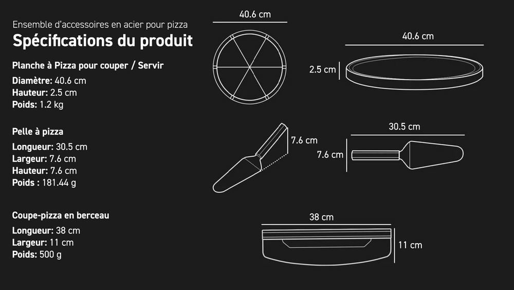 Product Spec dimensions
