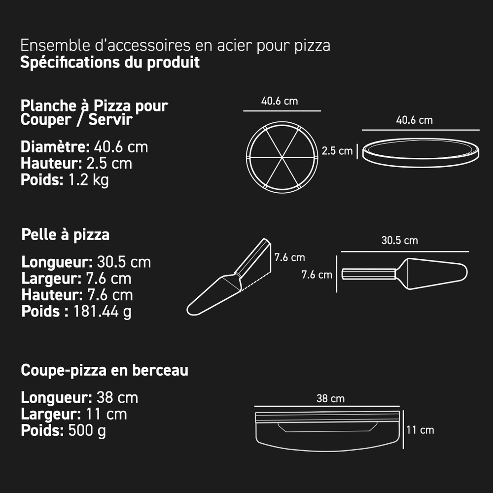 Product Spec dimensions