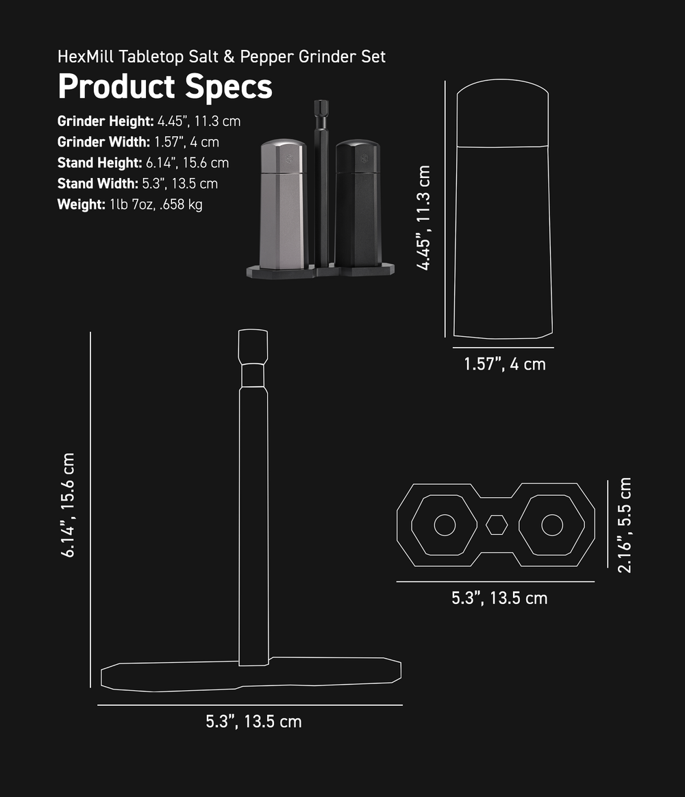 Product Spec dimensions