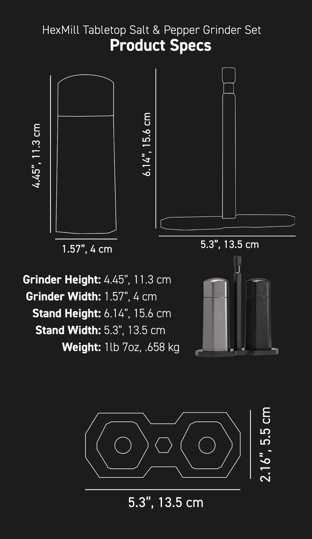 Product Spec dimensions