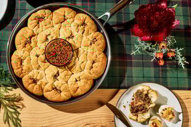 Chestnut & Vegan Sausage Pull-Apart Stuffed Biscuits
