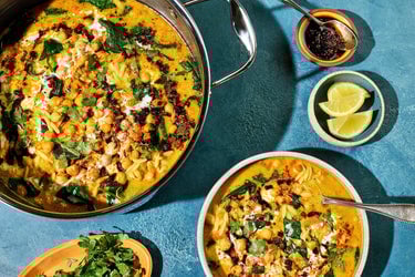 Golden Chickpea Orzo Soup