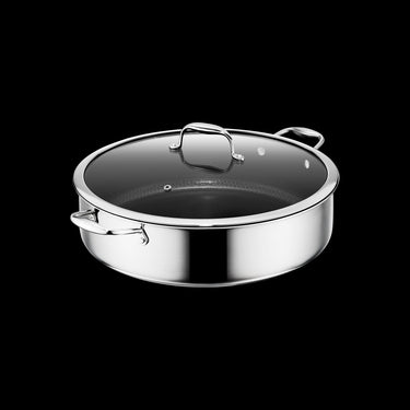 Hybrid Deep Sauté Pan with Lid, 10-QT