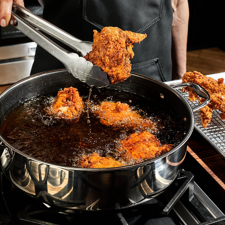 Sauteuse/Friteuse de Poulet Hybride de 7 Pintes avec Couvercle
