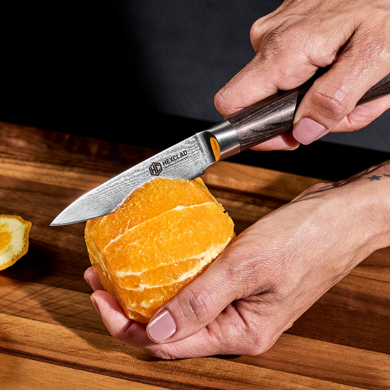 Damascus Steel Paring Knife, 3.5" (9 cm) (Espresso)