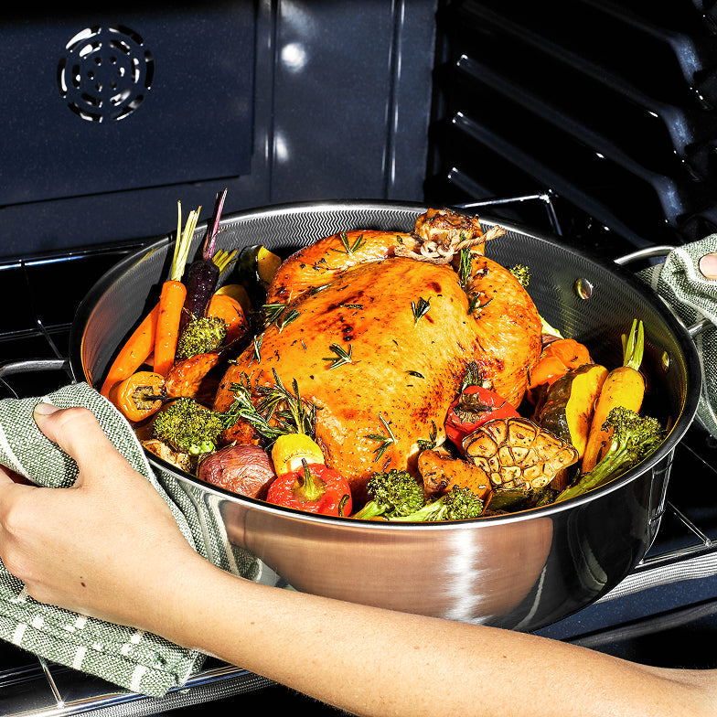 Sauteuse/Friteuse de Poulet Hybride de 7 Pintes avec Couvercle