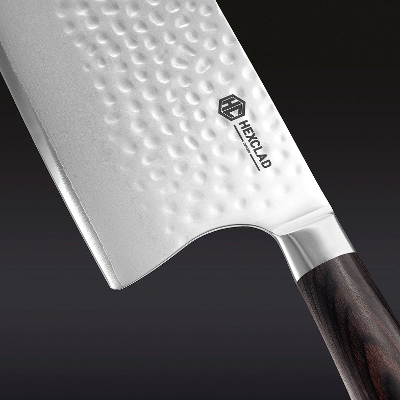 Couteau de Boucher en acier de Damas, 7 po (espresso)