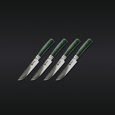 4pc Japanese Damascus Steel Steak Knife Set