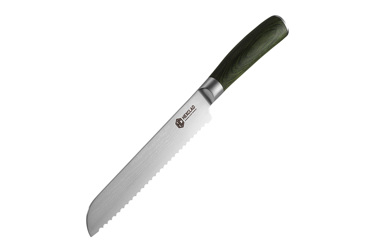 Couteau à Pain Dentelé en acier de Damas, 8 po (20 cm)