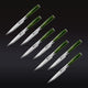 Damascus Steel Steak Knife Set, 8-pc (Green)