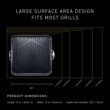 Plaque de cuisson Hybrid pour barbecue de 16 po