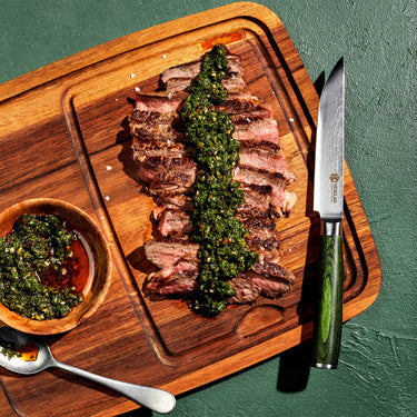 Ensemble de 4 Couteaux à Steak Japonais en Acier Damas