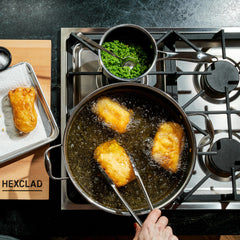 Sauteuse/Friteuse de Poulet Hybride de 7 Pintes avec Couvercle