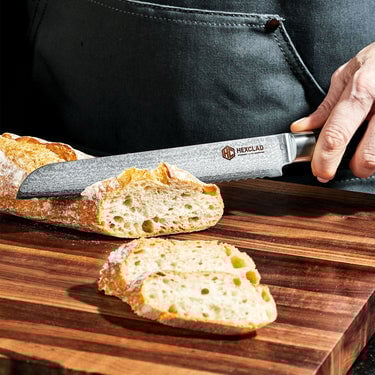 Damascus Steel Serrated Bread Knife, 8" (20 cm)