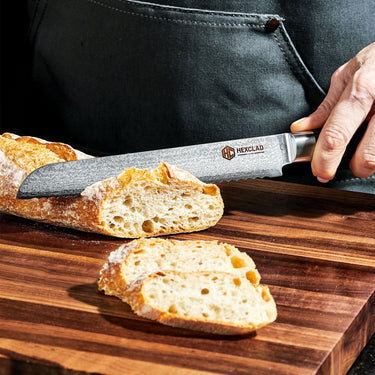Damascus Steel Serrated Bread Knife, 8" (20 cm)