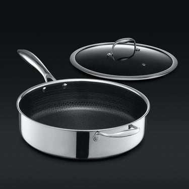 5.5 QT Hybrid Deep Sauté Pan with Lid (5.2 L)