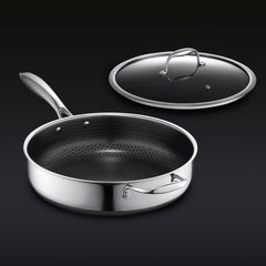 4.5QT Hybrid Deep Sauté Pan with Lid (4.25L)