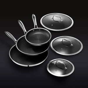 Ensemble d'ustensiles de Cuisine HexClad Hybrid de 6pc avec Couvercles