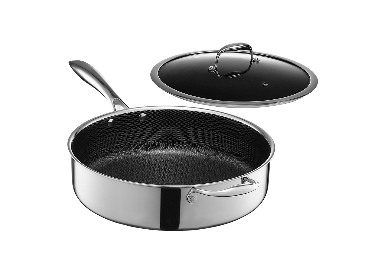 Sauteuse Profonde Hybride 5,5 QT / Friteuse à Poulet avec Couvercle (5,2 L)