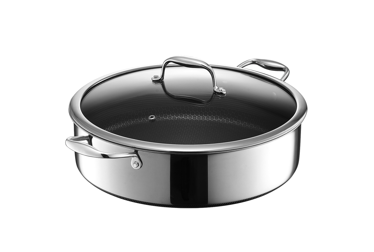 Sauteuse/Friteuse de Poulet Hybride de 7 Pintes avec Couvercle