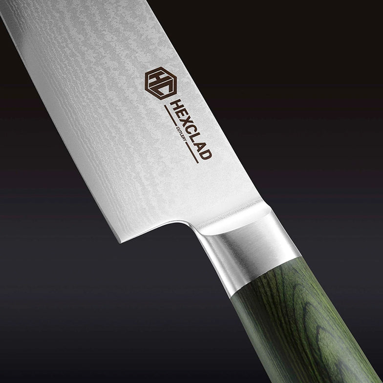 Couteau de chef en acier de Damas, 8 po (20 cm)
