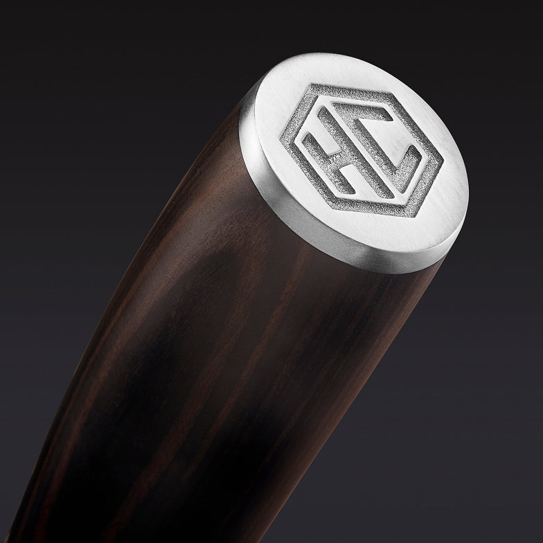 Couteau de chef en acier de Damas, 8 po (espresso)