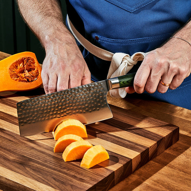 Damascus Steel Cleaver, 7" (18cm)