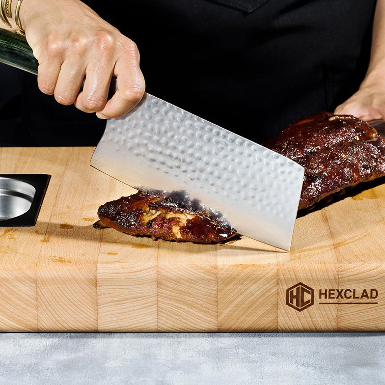 Damascus Steel Cleaver, 7" (18cm)