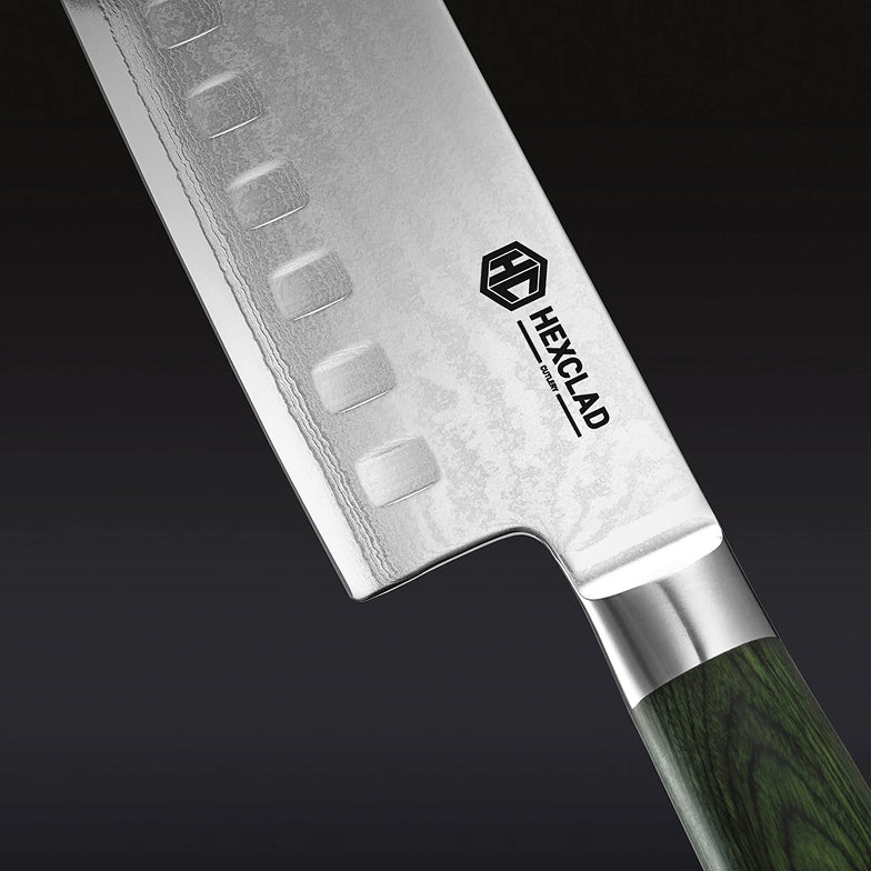 Couteau Nakiri en acier de Damas, 6.5 po (16.5cm)