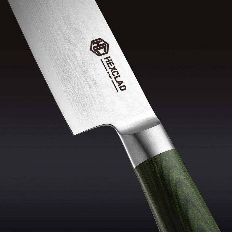 Couteau Santoku en acier de Damas, 7 po (17 cm)