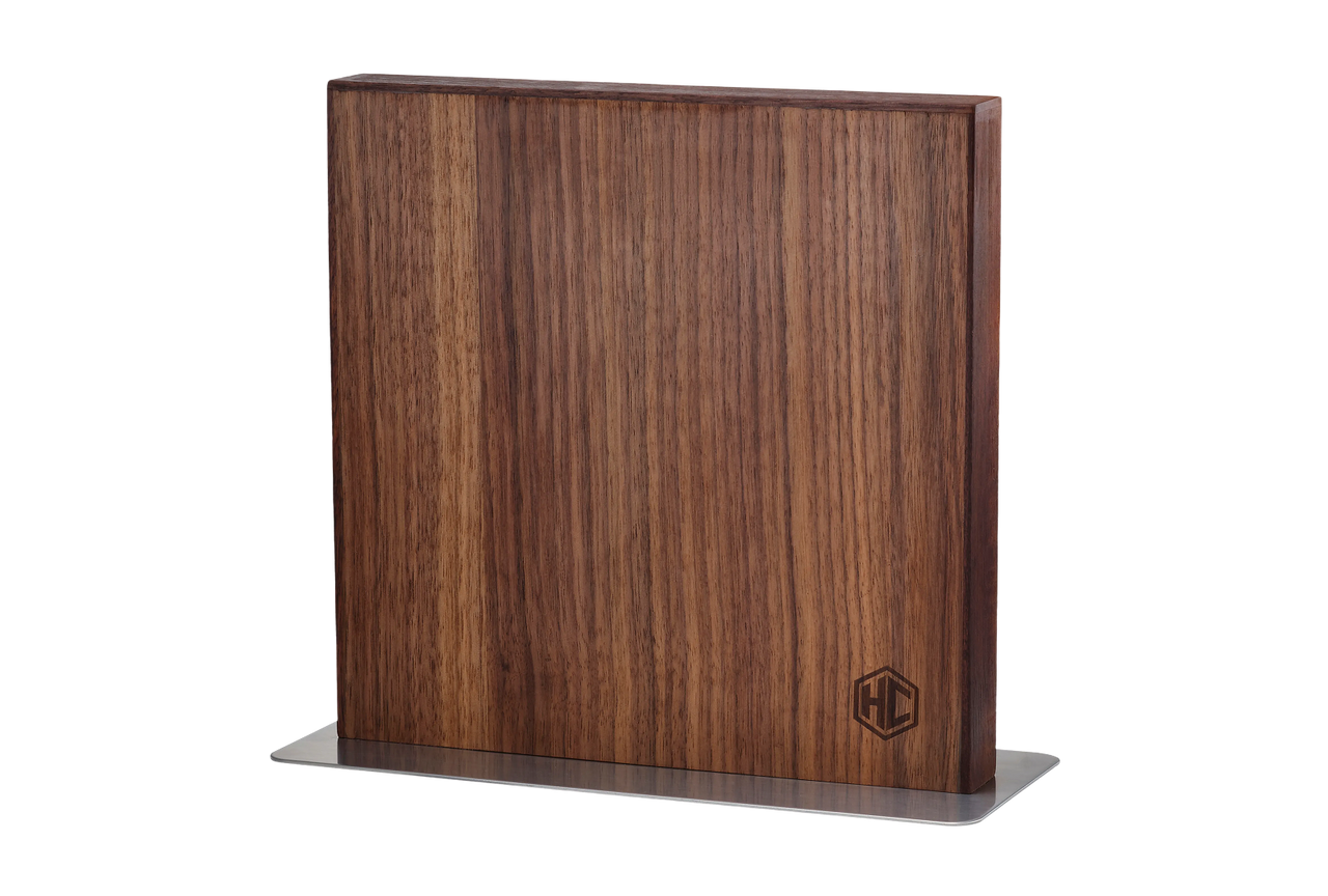 HexClad Magnetic Walnut Knife Block