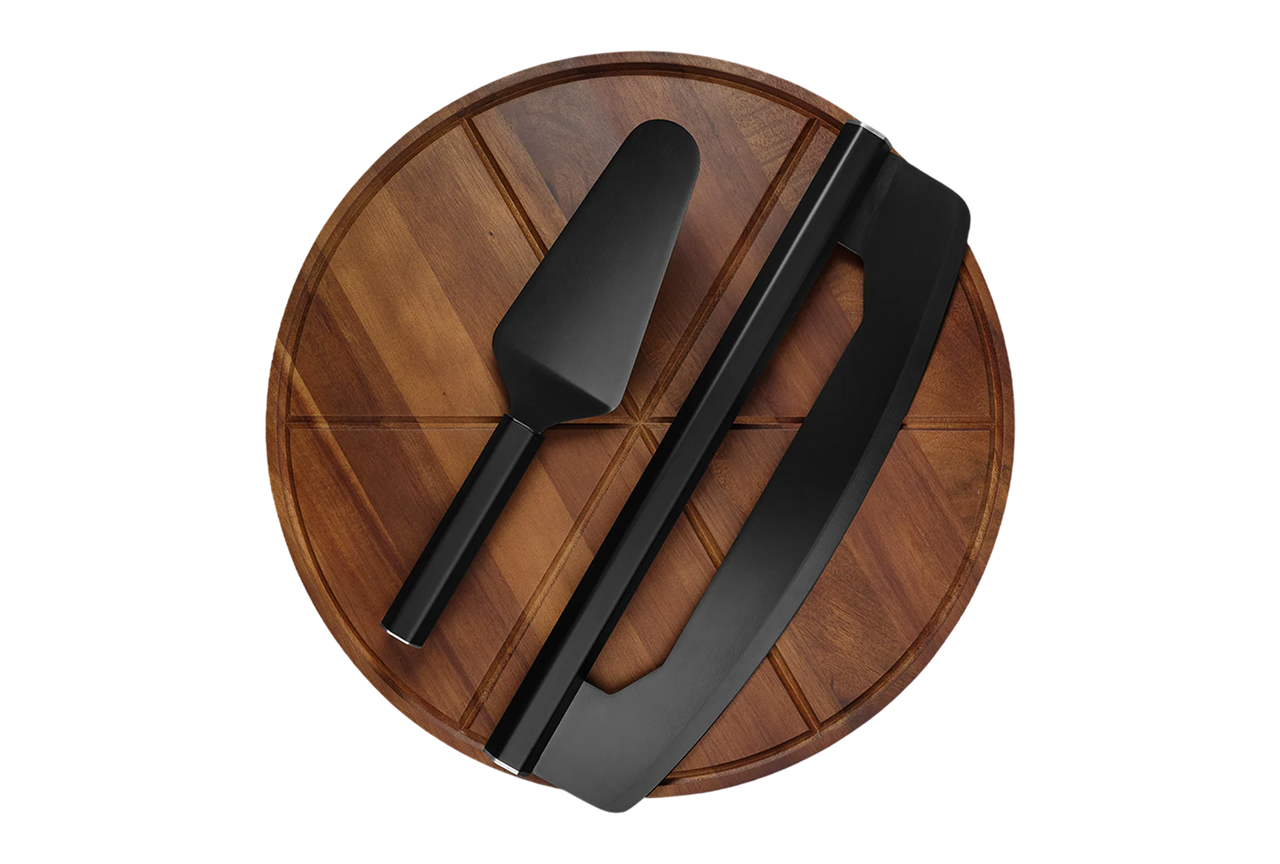 Ensemble d'accessoires pour plaque à pizza en acier (3 pièces)