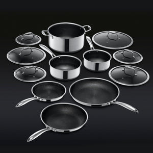 Set de Casseroles et Poêles HexClad Hybrid Perfect (12PC)