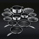 Ensemble de Casseroles et Poêles HexClad Hybrid Perfect (12PC)
