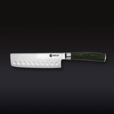 Damascus Steel Nakiri Knife, 6.5" (16.5cm)