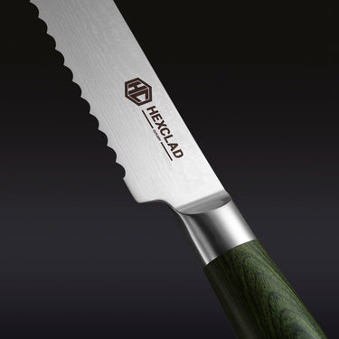 Damascus Steel Serrated Bread Knife, 8" (20 cm)