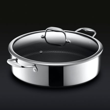 7QT Hybrid Deep Sauté Pan/Chicken Fryer with Lid (6.6 L)