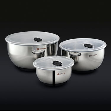 Bols à Mélanger et à Conserver en Acier Inoxydable à Sceller Sous Vide