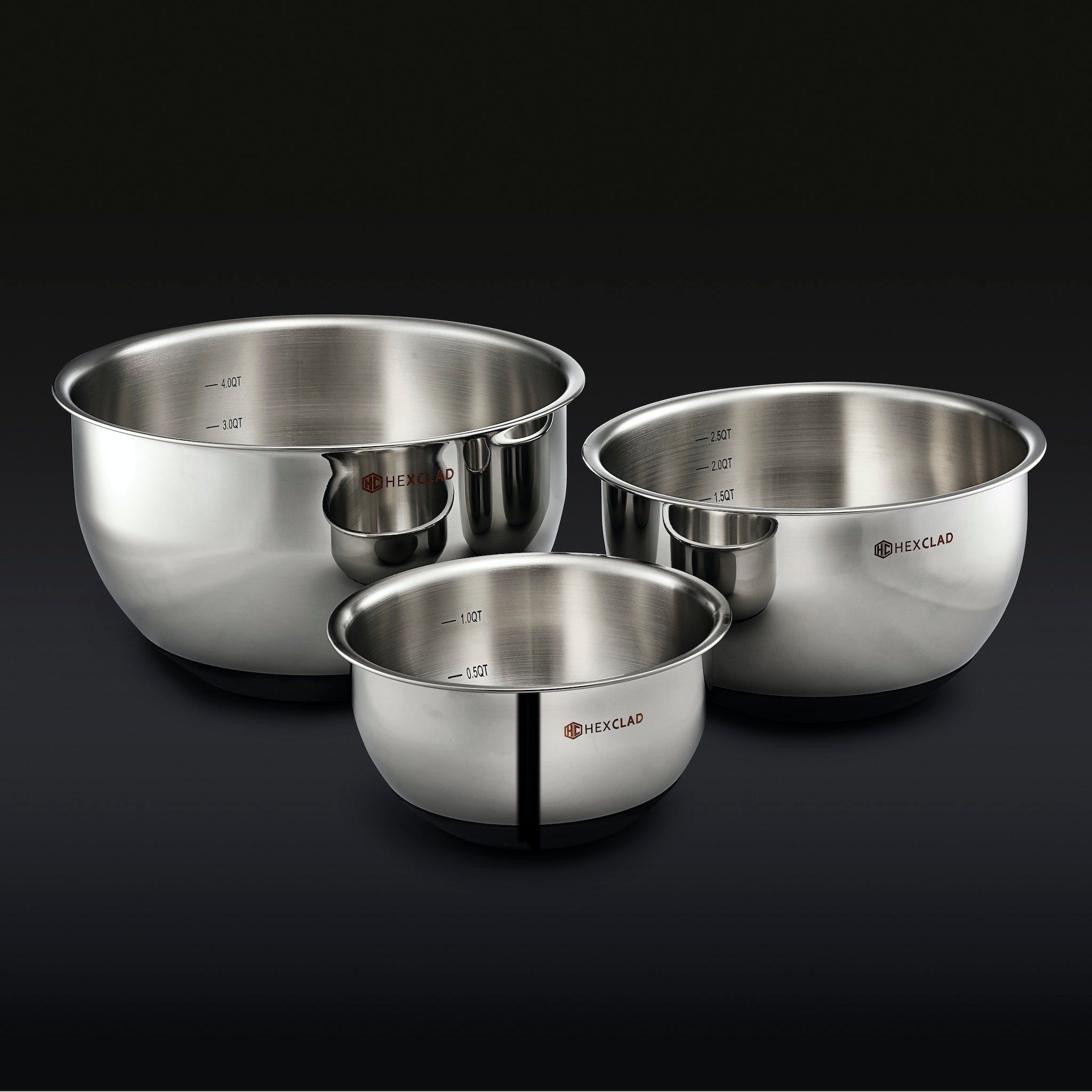 Stainless Steel Mixing Bowls With Lids | HexClad Canada