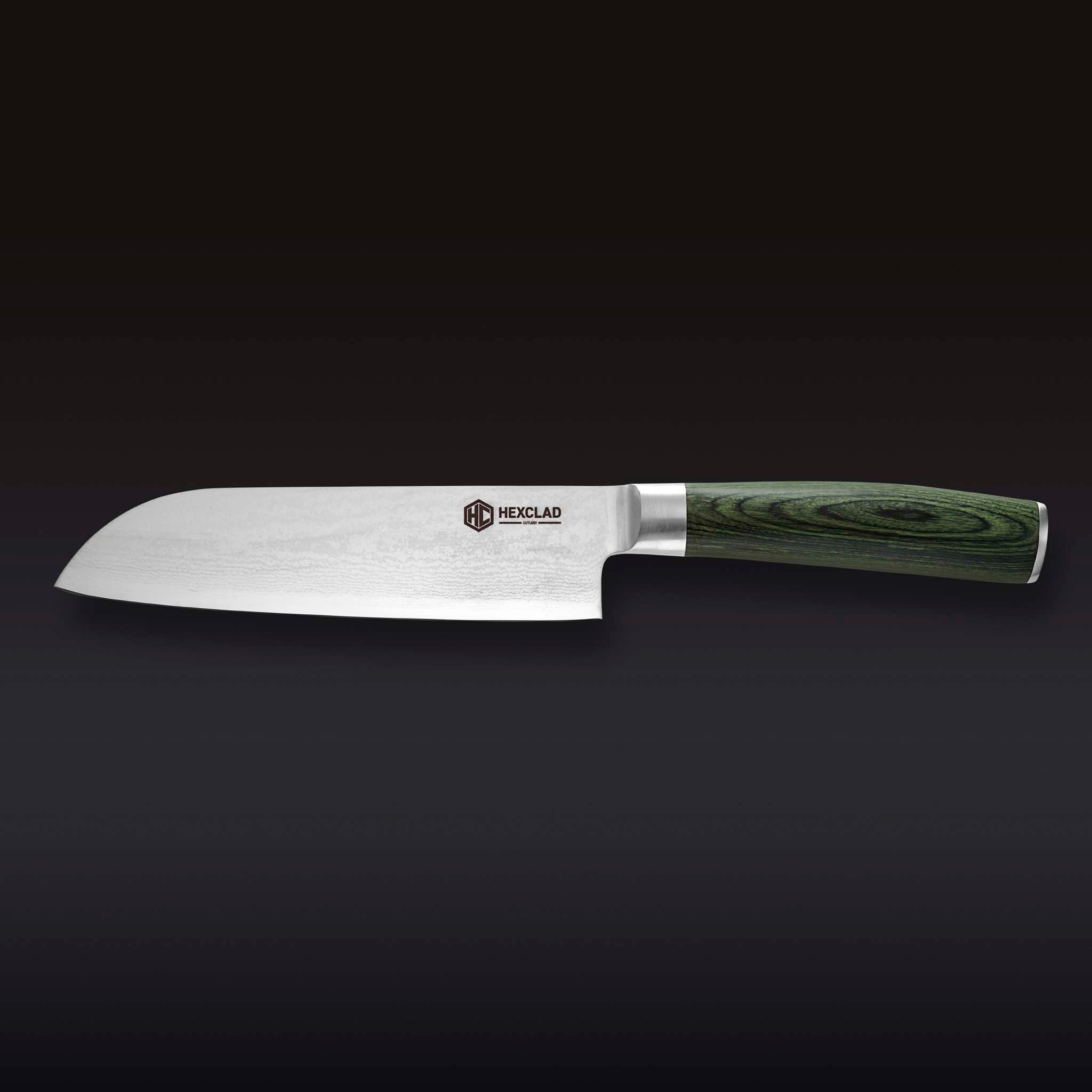 HexClad Damascus Steel Santoku Knife - Thumbnail 3